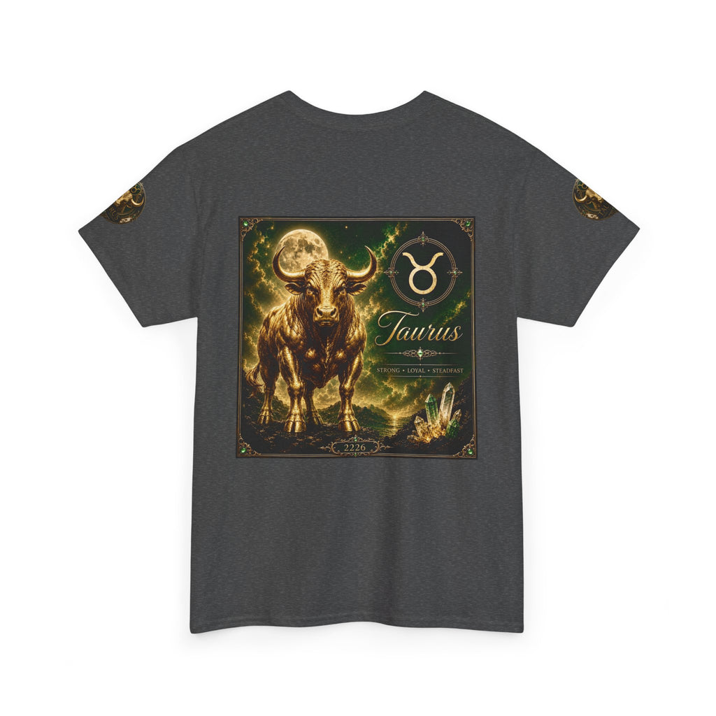 Taurus Zodiac T‑Shirt — Bull Astrology Graphic Tee (Taurus Symbol & Moon Design)
