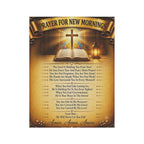 Garden Flag — "Prayer For New Mornings" Inspirational Garden Banner with Cross & Psalm Text
