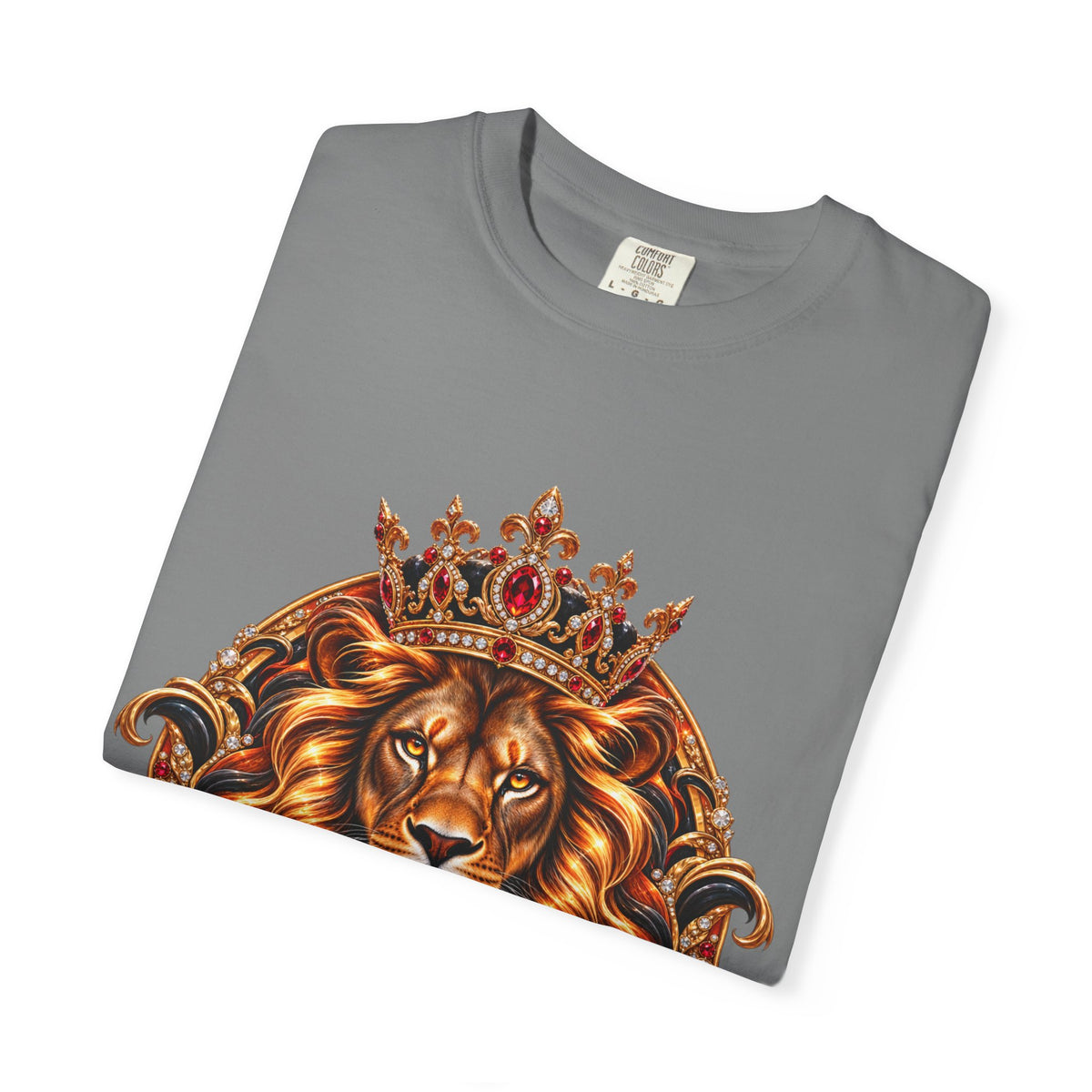 Leo Zodiac Lion T-Shirt — Regal Crowned Lion Astrology Tee