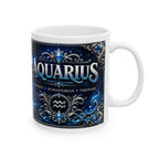 Aquarius Zodiac Ceramic Mug — Astrology Gift (11oz/15oz)