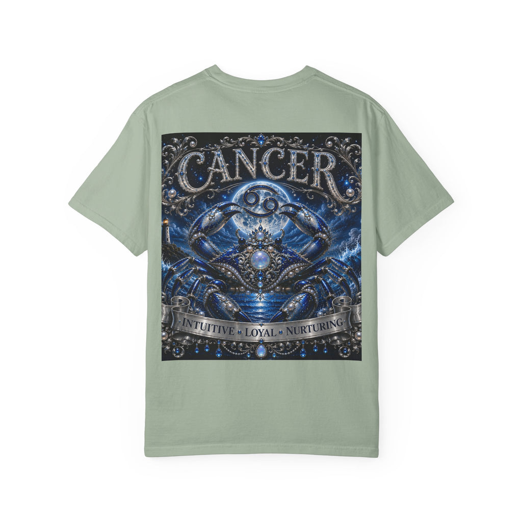 Cancer Zodiac T-Shirt — Blue Crab Astrology Tee (Intuitive, Loyal, Nurturing)