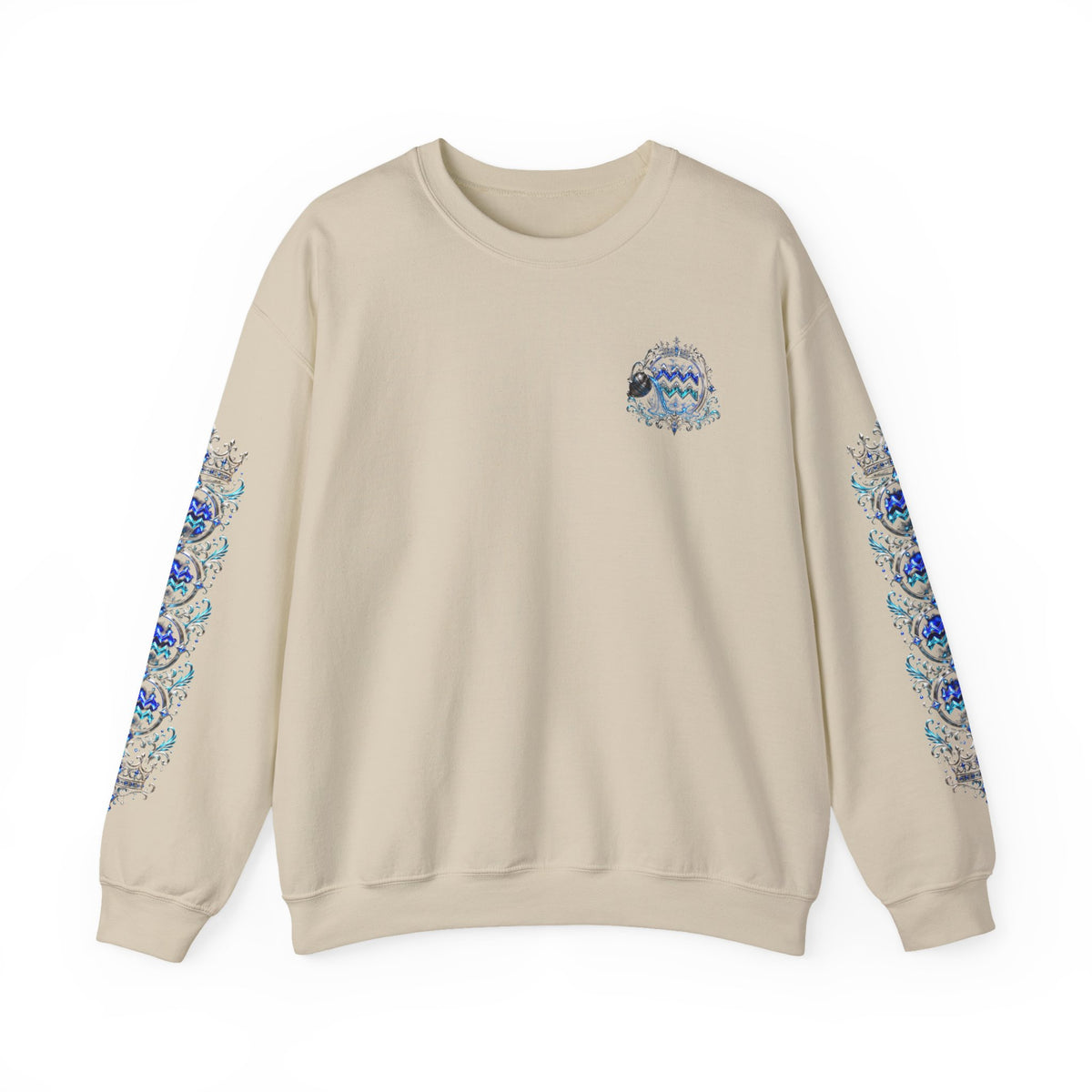 Aquarius Crewneck Sweatshirt — Zodiac Water-Bearer Astrology Pullover