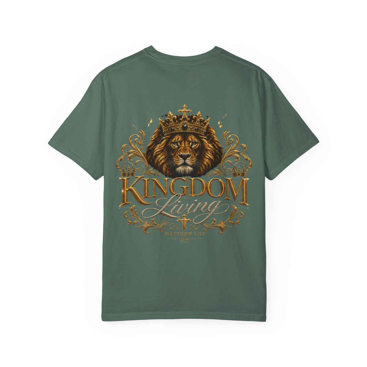 Kingdom Living Lion T-Shirt — Crowned Lion Christian Faith Tee
