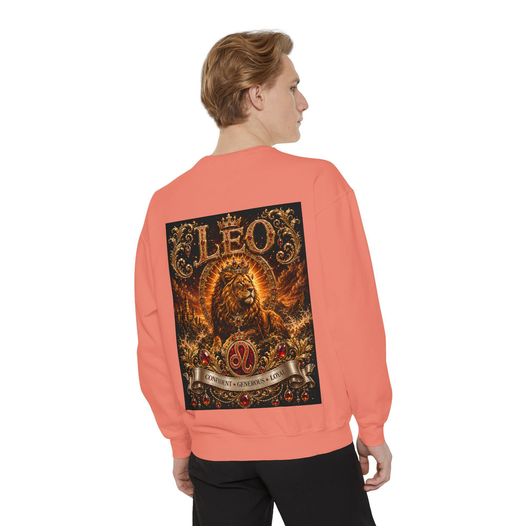 Leo Zodiac Lion Sweatshirt — Regal Astrology Graphic Crewneck