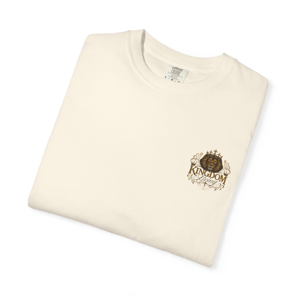 Kingdom Living Lion T-Shirt — Crowned Lion Christian Faith Tee