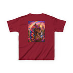 Kids Brown Unicorn Tee — Rainbow Fantasy Magical Horse Shirt