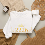 Crewneck Sweatshirt — Gold Crown '2226' Royal Crest Design