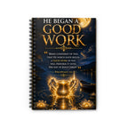 Spiral Notebook — 'He Began a Good Work' Inspirational Christian Journal