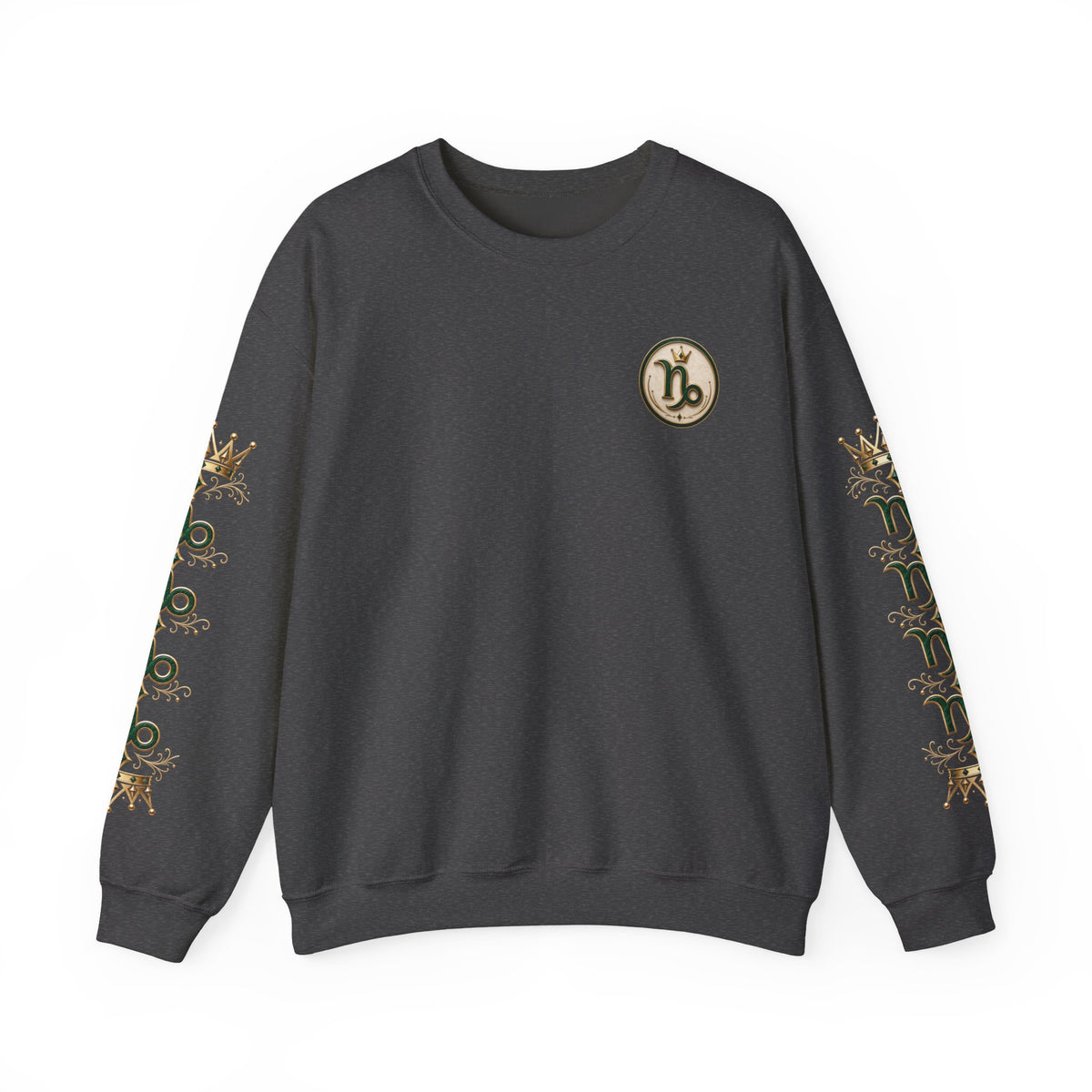 Capricorn Zodiac Crewneck Sweatshirt — Goat Astrology Graphic Pullover