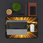 Desk Mat — "It Is Done" Gold Radiant Motivational Desk Mat