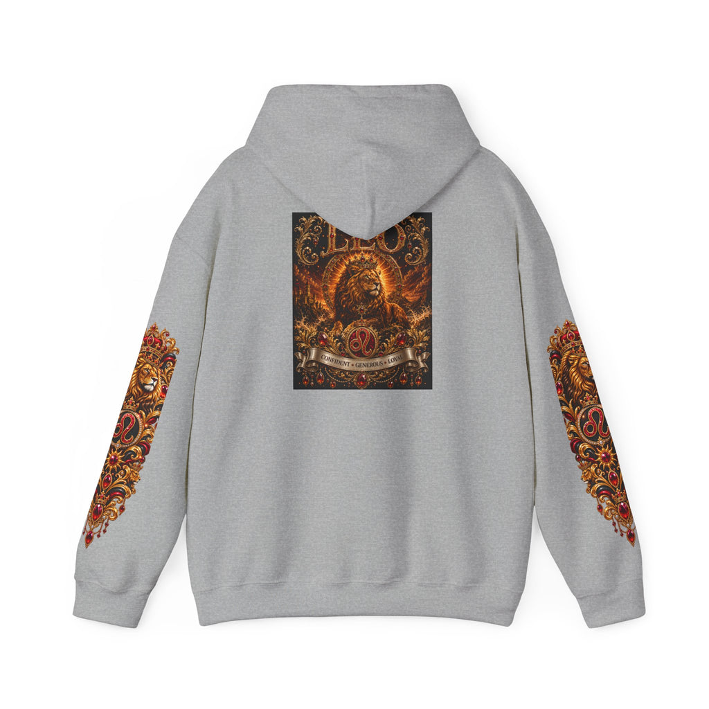 Ornate Lion Hoodie – Regal Baroque Lion Graphic Hooded Sweatshirt