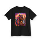 Kids Brown Unicorn Tee — Rainbow Fantasy Magical Horse Shirt