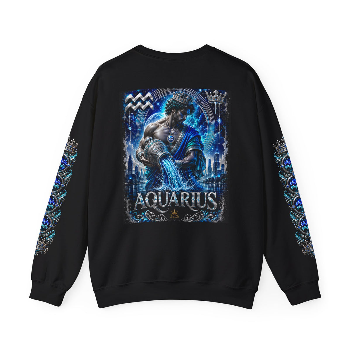 Aquarius Zodiac Sweatshirt — Astrology Water-Bearer Crewneck