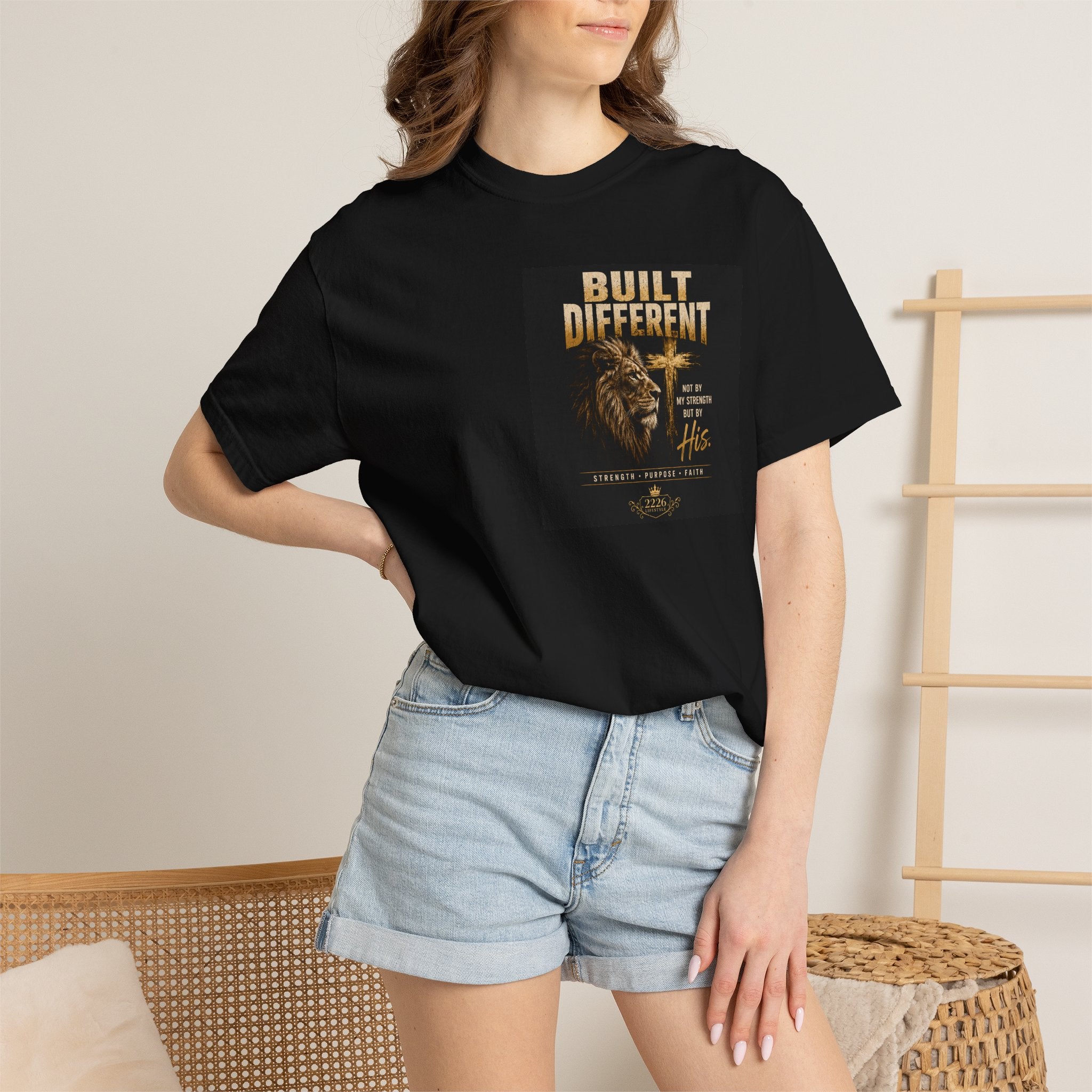 Built Different Lion T-Shirt — Motivational Graphic Tee
