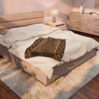 Faith Makes All Things Possible Velveteen Plush Blanket — Religious Inspirational Throw with Cross & Scripture (Matthew 19:26, Psalm 46:10)