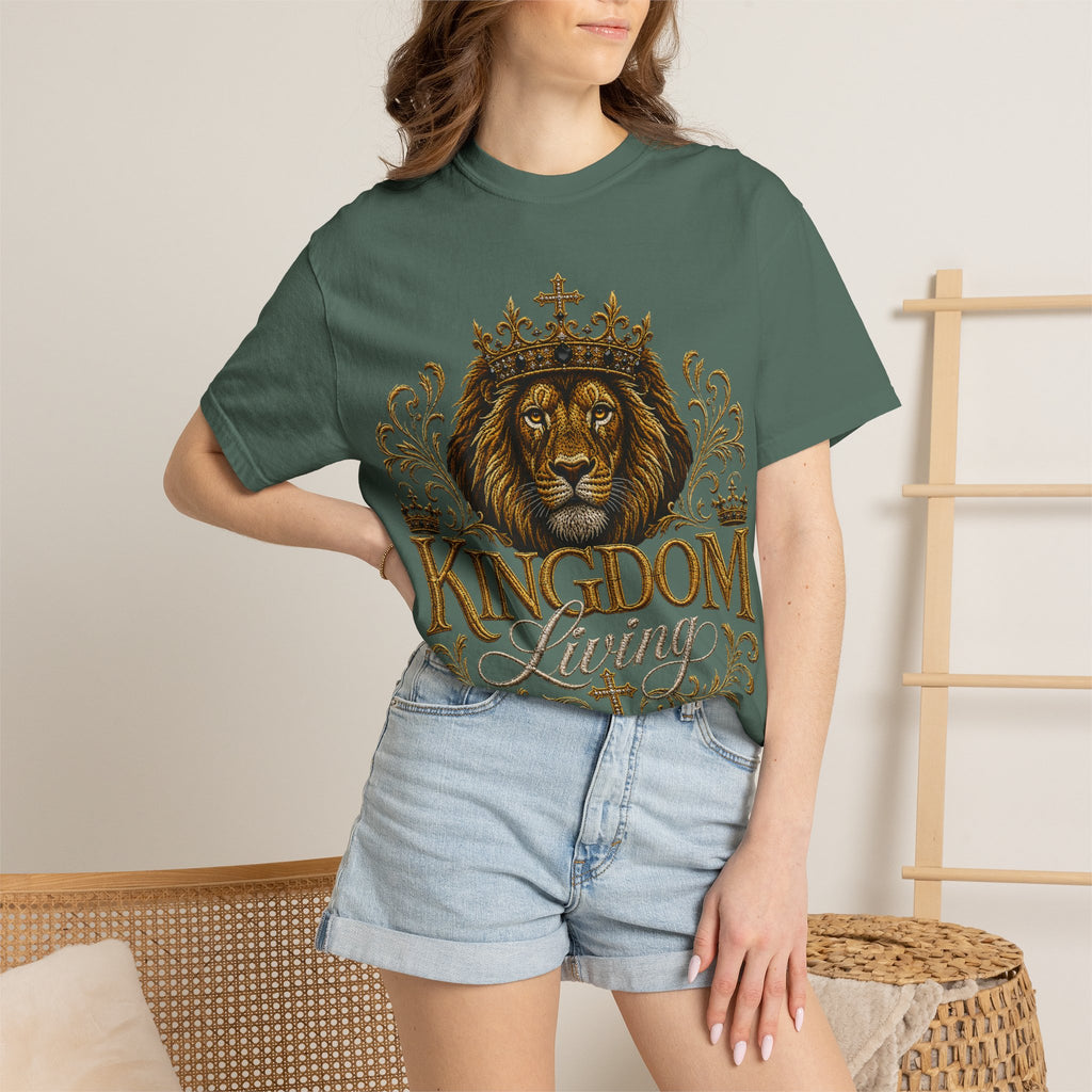 Kingdom Living T-Shirt — Regal Lion Christian Faith Tee