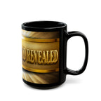 Black Mug — "Glory of God Revealed" Gold Script Coffee Mug