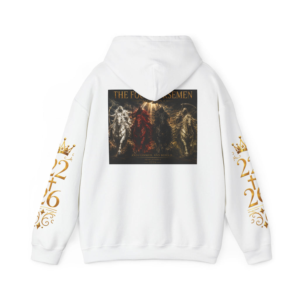Revelation 6 Four Horsemen Hoodie – Apocalyptic Biblical Graphic Sweatshirt