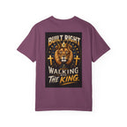 Walking with the King T-Shirt — Built Right Lion Christian Faith Tee