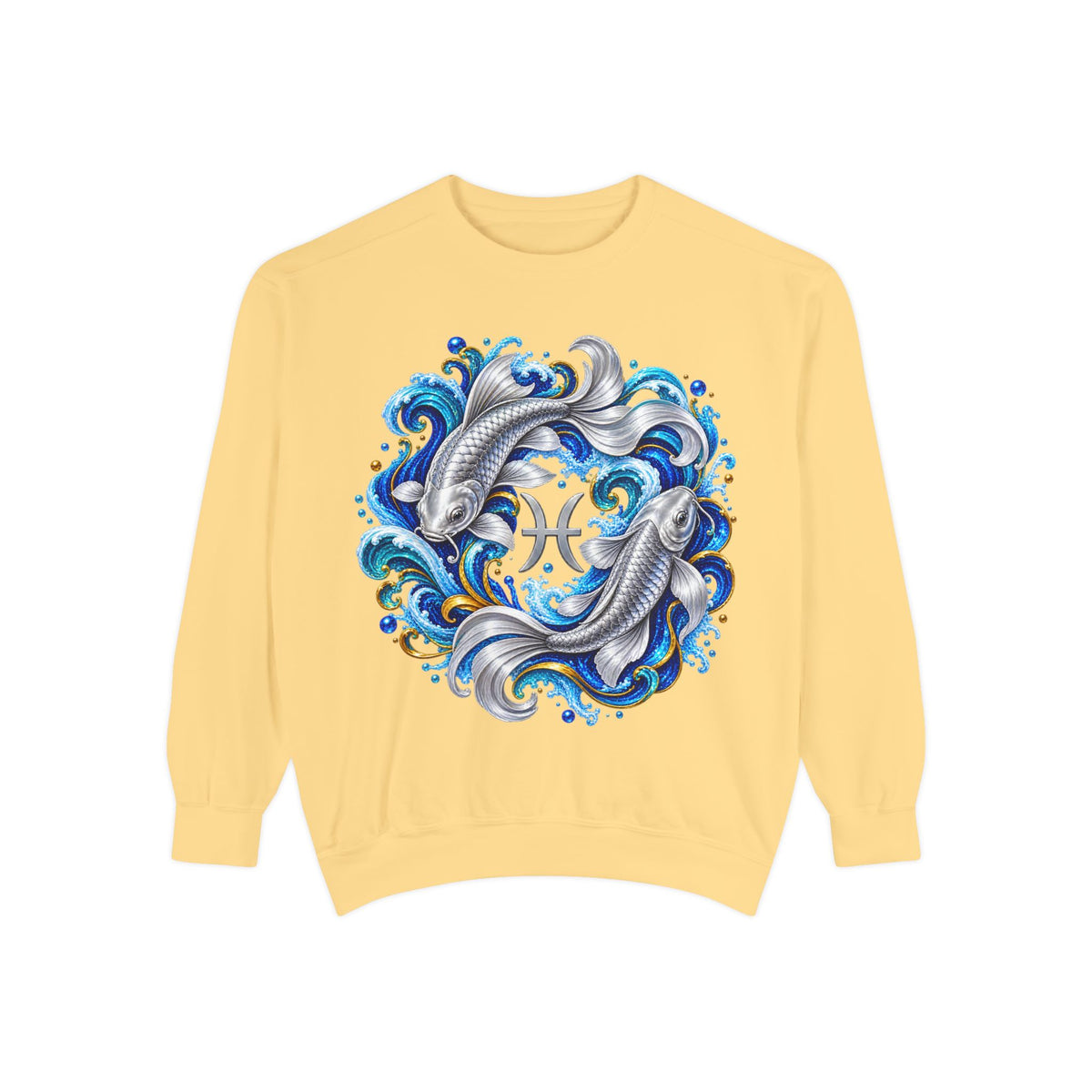 Pisces Zodiac Sweatshirt – Artistic Koi Fish Horoscope Pullover
