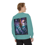 Pisces Mermaid Zodiac Sweatshirt — Pisces Symbol & 'Pisces' Artwork
