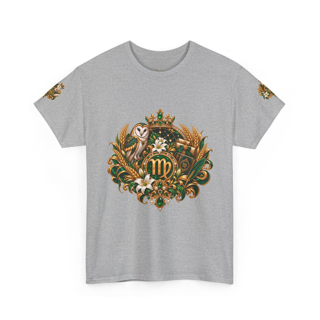 Virgo Zodiac Tee — Elegant Floral Virgo Astrology T-Shirt