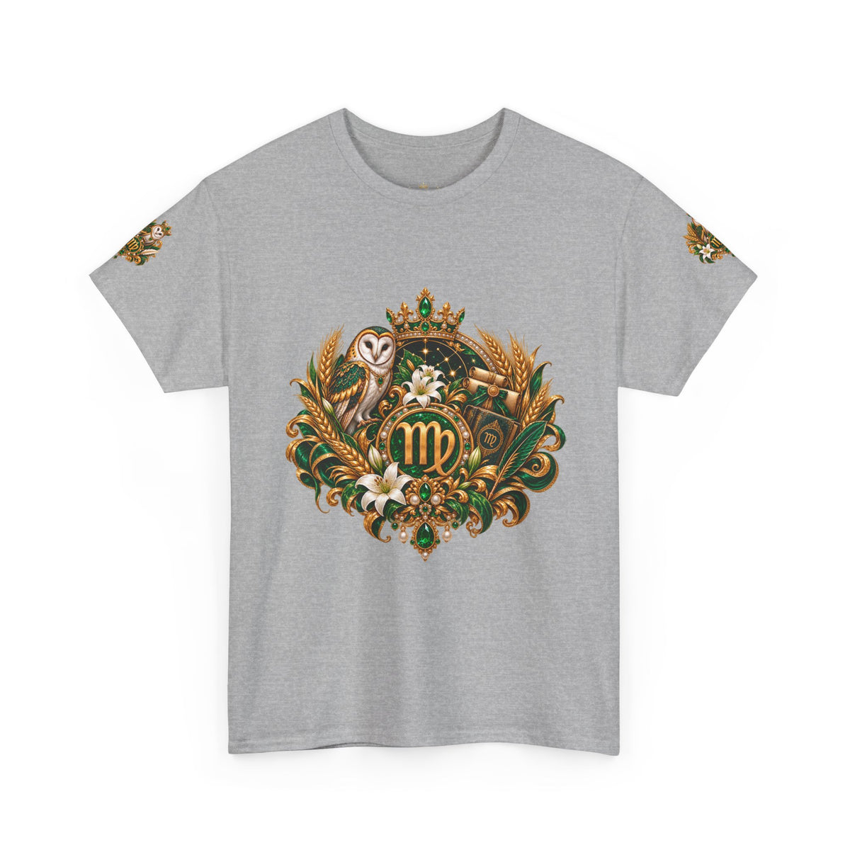 Virgo Zodiac Tee — Elegant Floral Virgo Astrology T-Shirt
