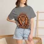 Leo Zodiac Lion T-Shirt — Regal Crowned Lion Astrology Tee