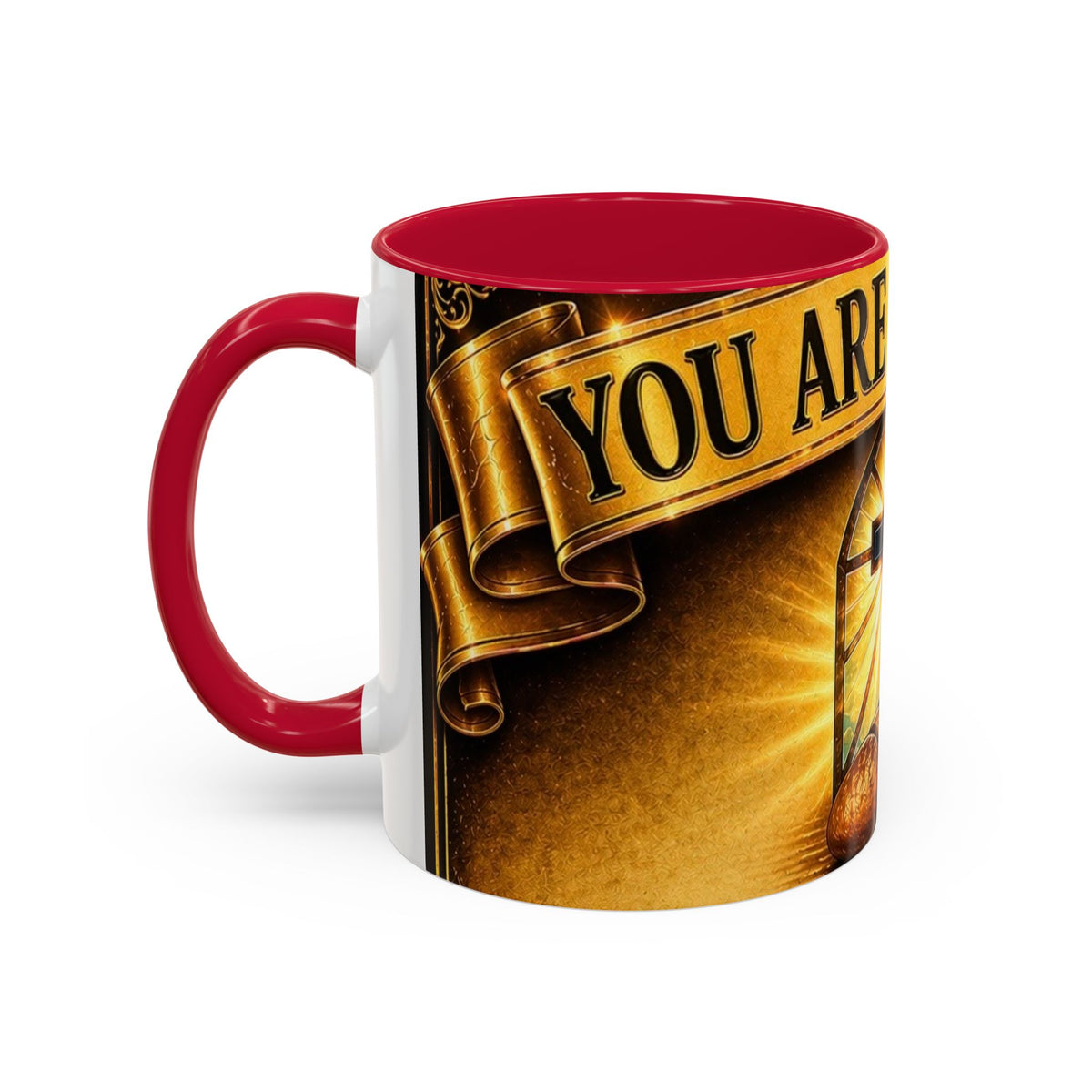 You Are Not Alone Christian Mug — Communion Cross & Bread Chalice Coffee Cup
