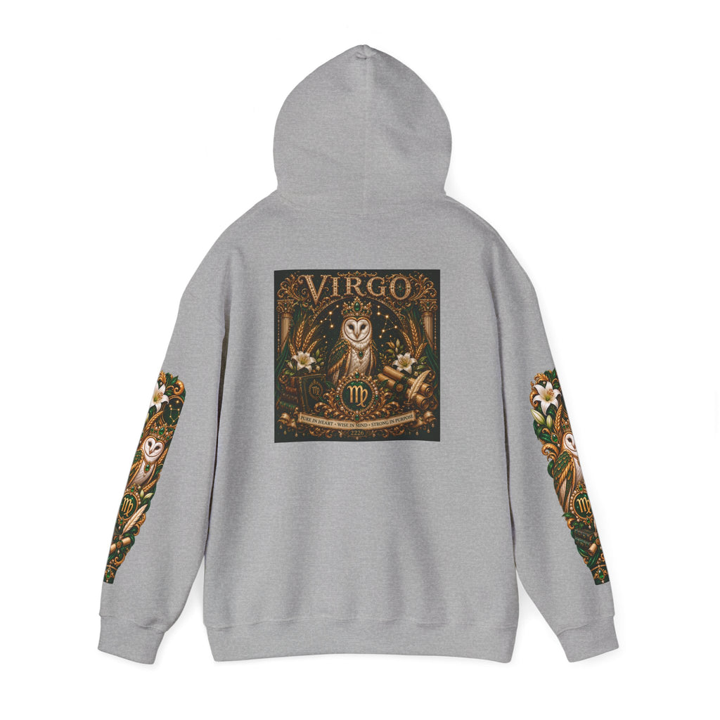 Virgo Owl Zodiac Hoodie — Floral Astrology Pullover
