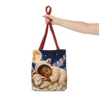 Sleeping Baby Lamb Tote Bag – Cute Nursery Moonlit Design