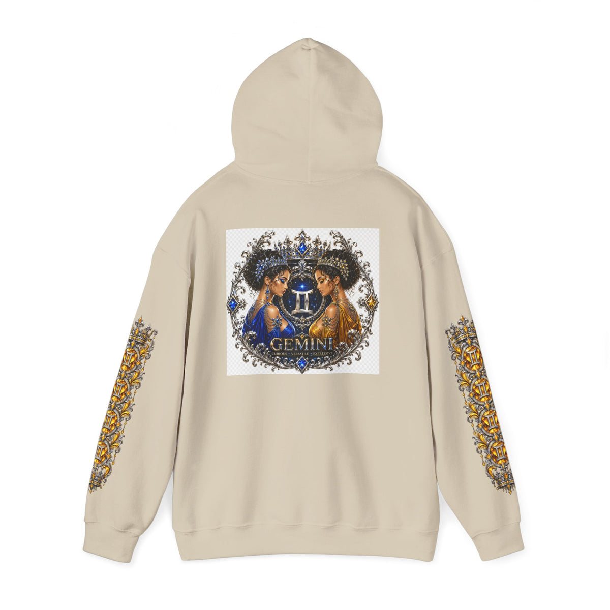Gemini Zodiac Hoodie — Ornate Twin Constellation Sweatshirt