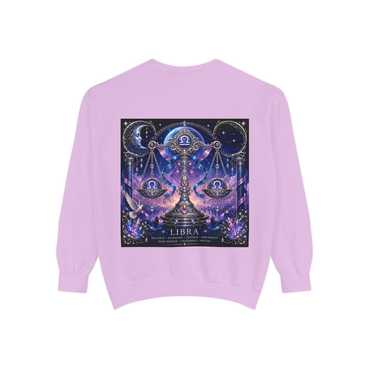 Libra Zodiac Sweatshirt — Scales Astrology Graphic Crewneck