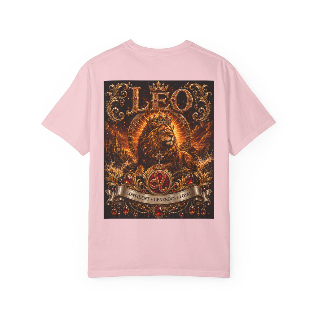 Leo Zodiac Lion T-Shirt — Regal Crowned Lion Astrology Tee