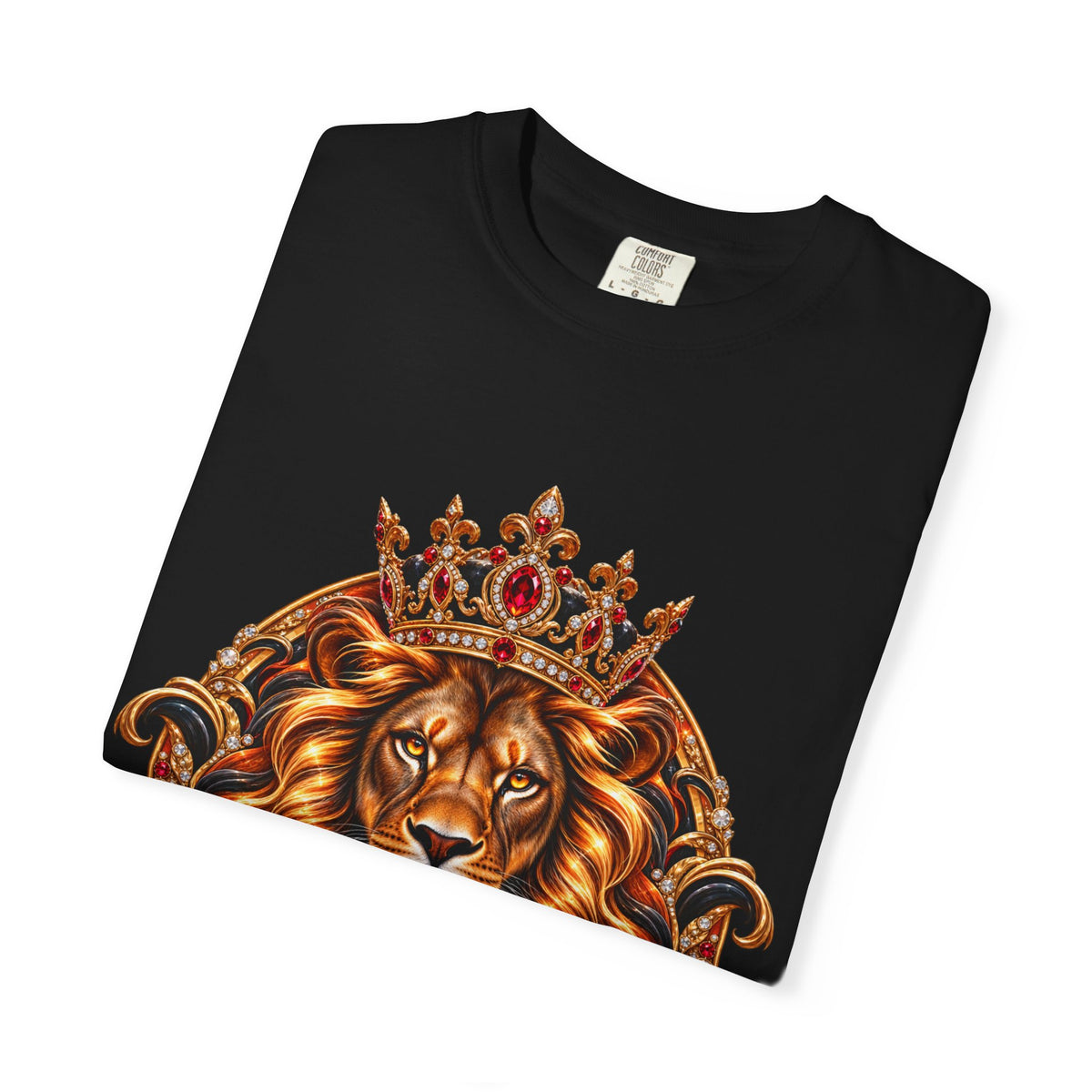 Leo Zodiac Lion T-Shirt — Regal Crowned Lion Astrology Tee