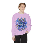 Pisces Zodiac Sweatshirt — Cosmic Blue Pisces Shark Astrological Crewneck