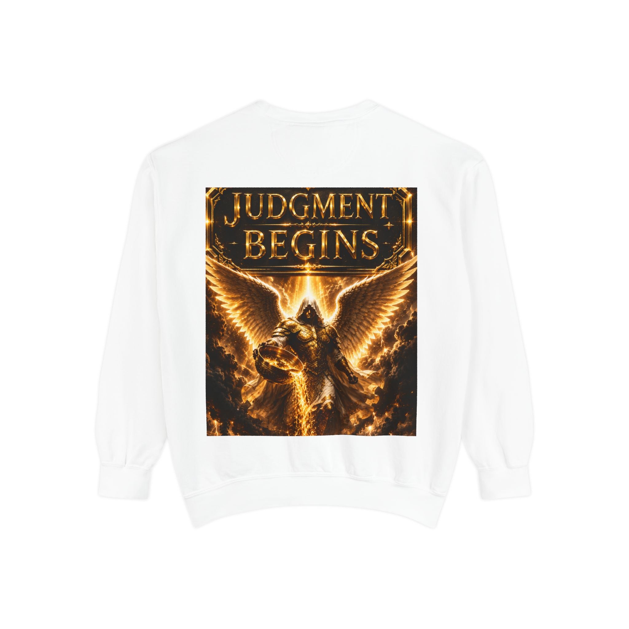 Revelation Chapter 16 Sweatshirt — "Judgment Begins" Apocalyptic Graphic