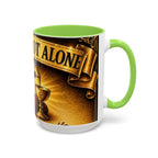 You Are Not Alone Christian Mug — Communion Cross & Bread Chalice Coffee Cup
