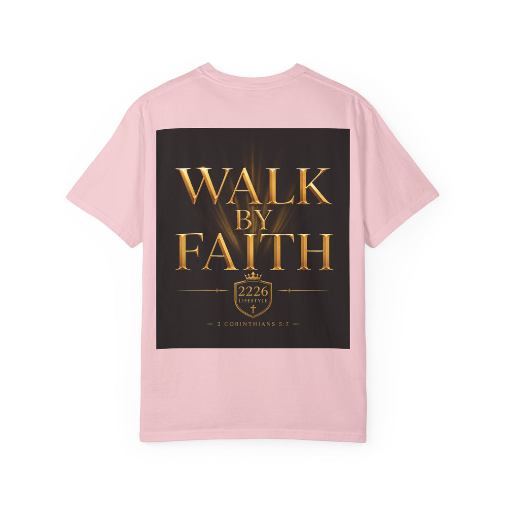 Not By Sight / Walk By Faith T‑Shirt — Christian Faith Graphic Tee