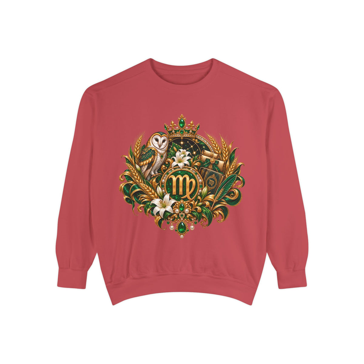 Virgo Sweatshirt — Zodiac Owl Virgo Symbol Crewneck