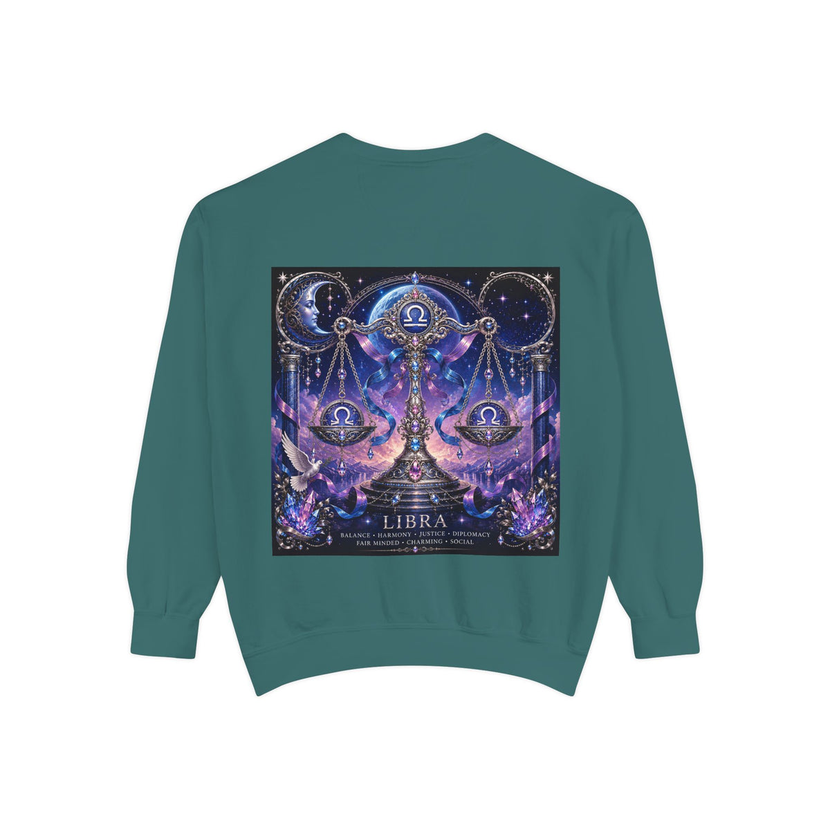 Libra Zodiac Sweatshirt — Scales Astrology Graphic Crewneck