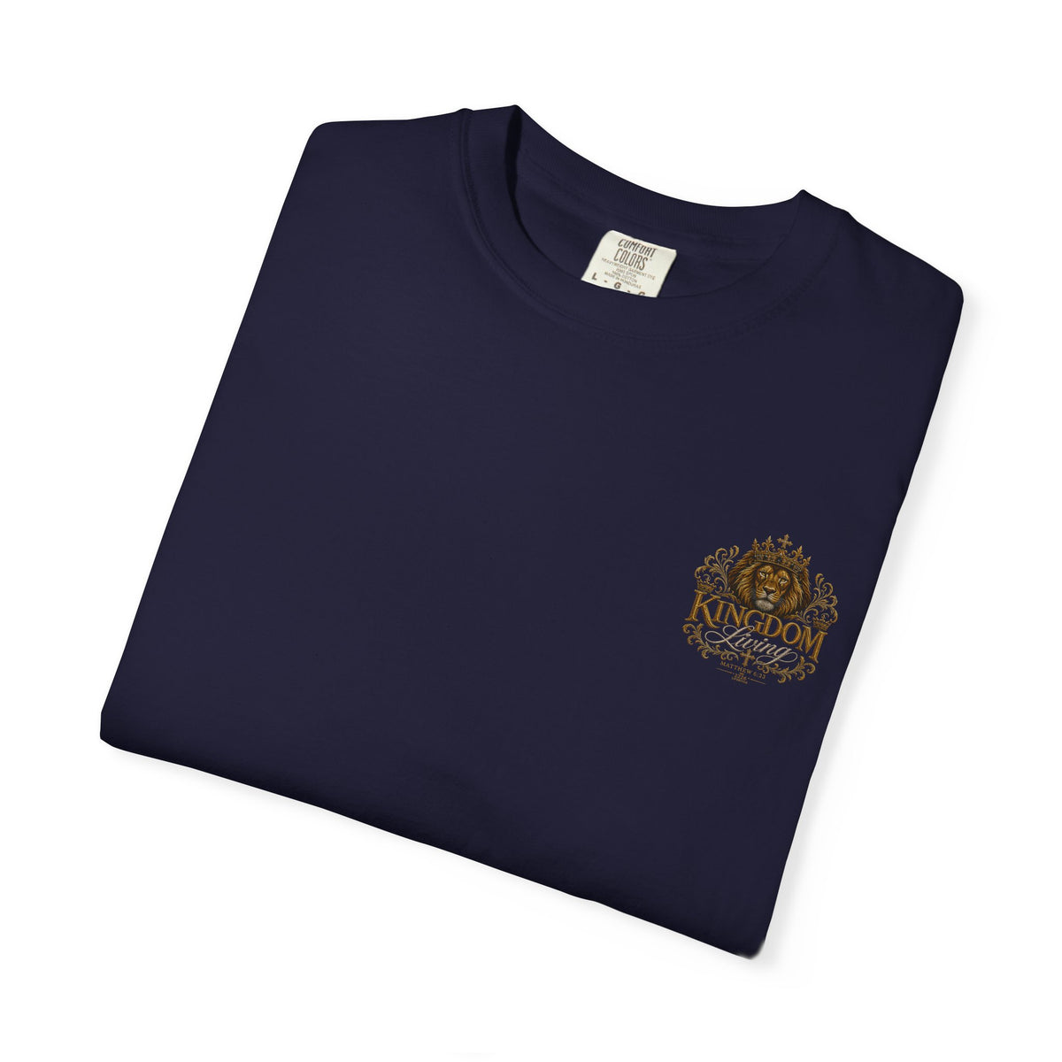 Walking with the King T-Shirt — 'Built Right' Lion Christian Faith Tee