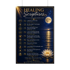Healing Scriptures Poster — Inspirational Christian Prayer Wall Art (Rolled Poster)