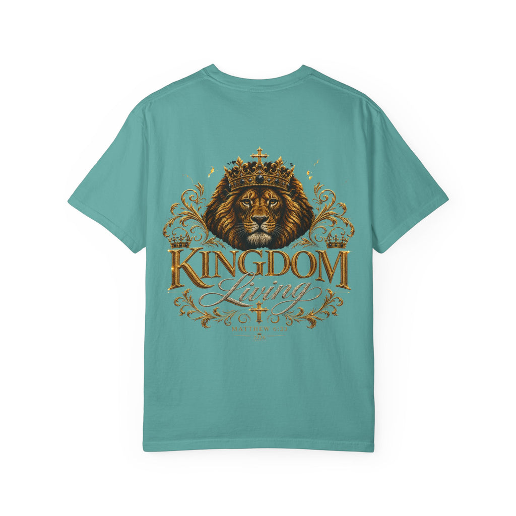 Kingdom Living Lion T-Shirt — Crowned Lion Christian Faith Tee