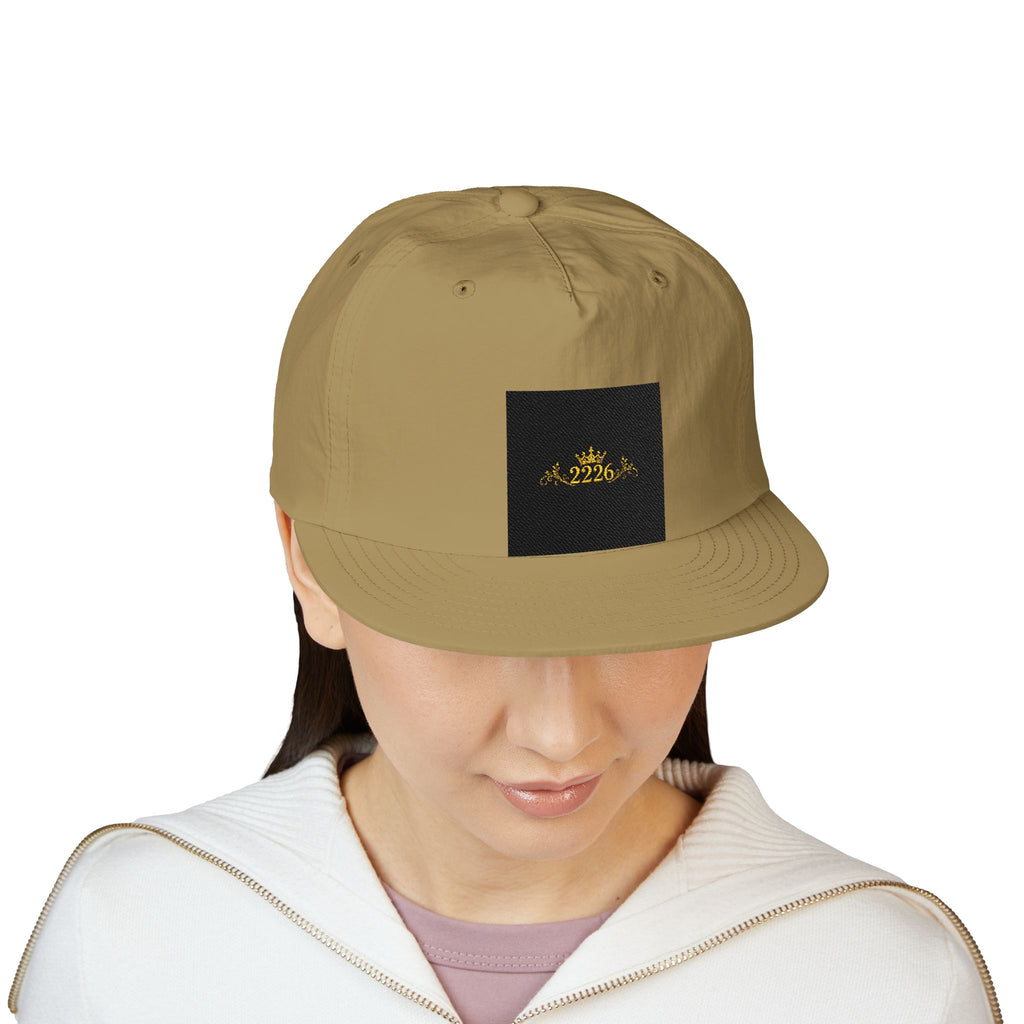 Surf Cap - Minimal Gold Wave Embroidered Patch Hat