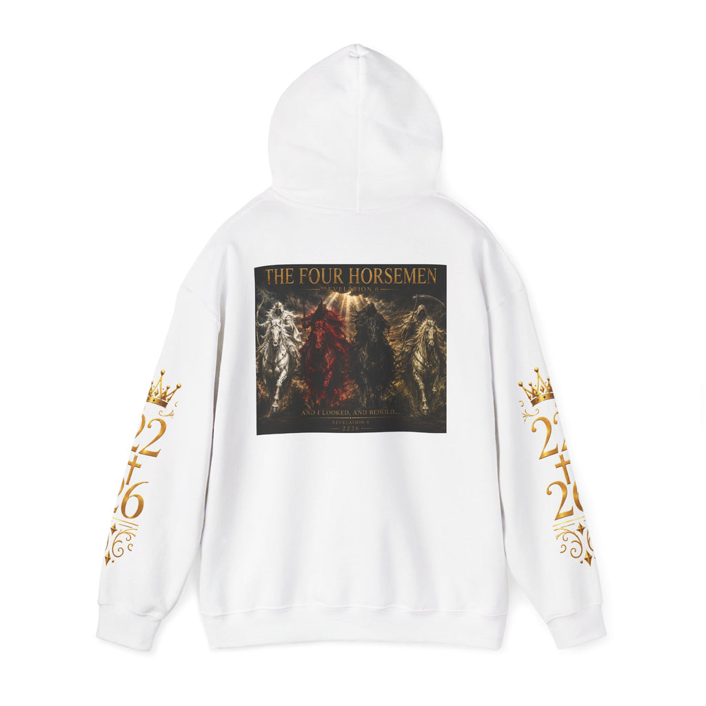 Revelation 6 Four Horsemen Hoodie – Apocalyptic Biblical Graphic Sweatshirt