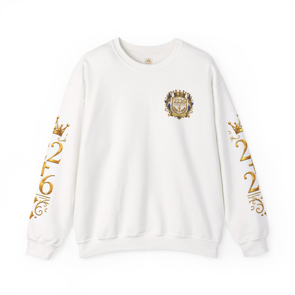Lion Crest Crewneck Sweatshirt — 2:26 Bible Verse Christian Graphic