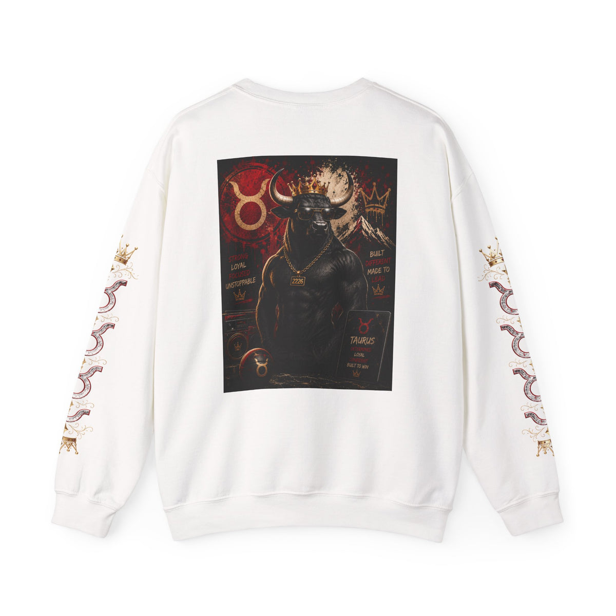 Taurus Zodiac Crewneck Sweatshirt — Bull Constellation Graphic