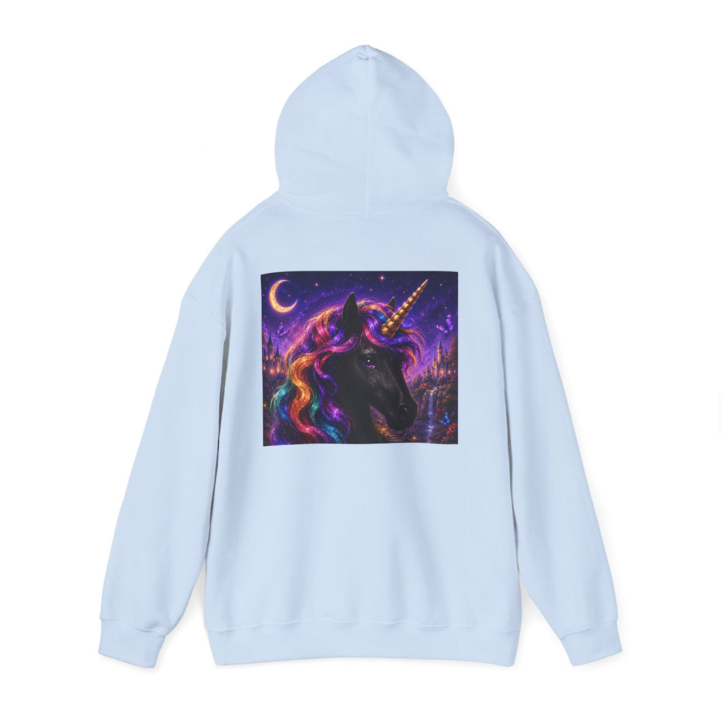 Unicorn Hoodie – Cosmic Rainbow Black Unicorn Pullover