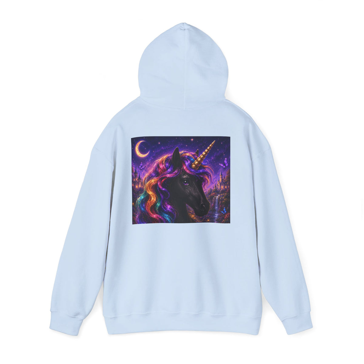 Unicorn Hoodie – Cosmic Rainbow Black Unicorn Pullover